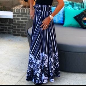 New York and Company black and white Maxi Skirt